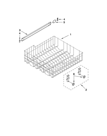 Upper rack and track parts
