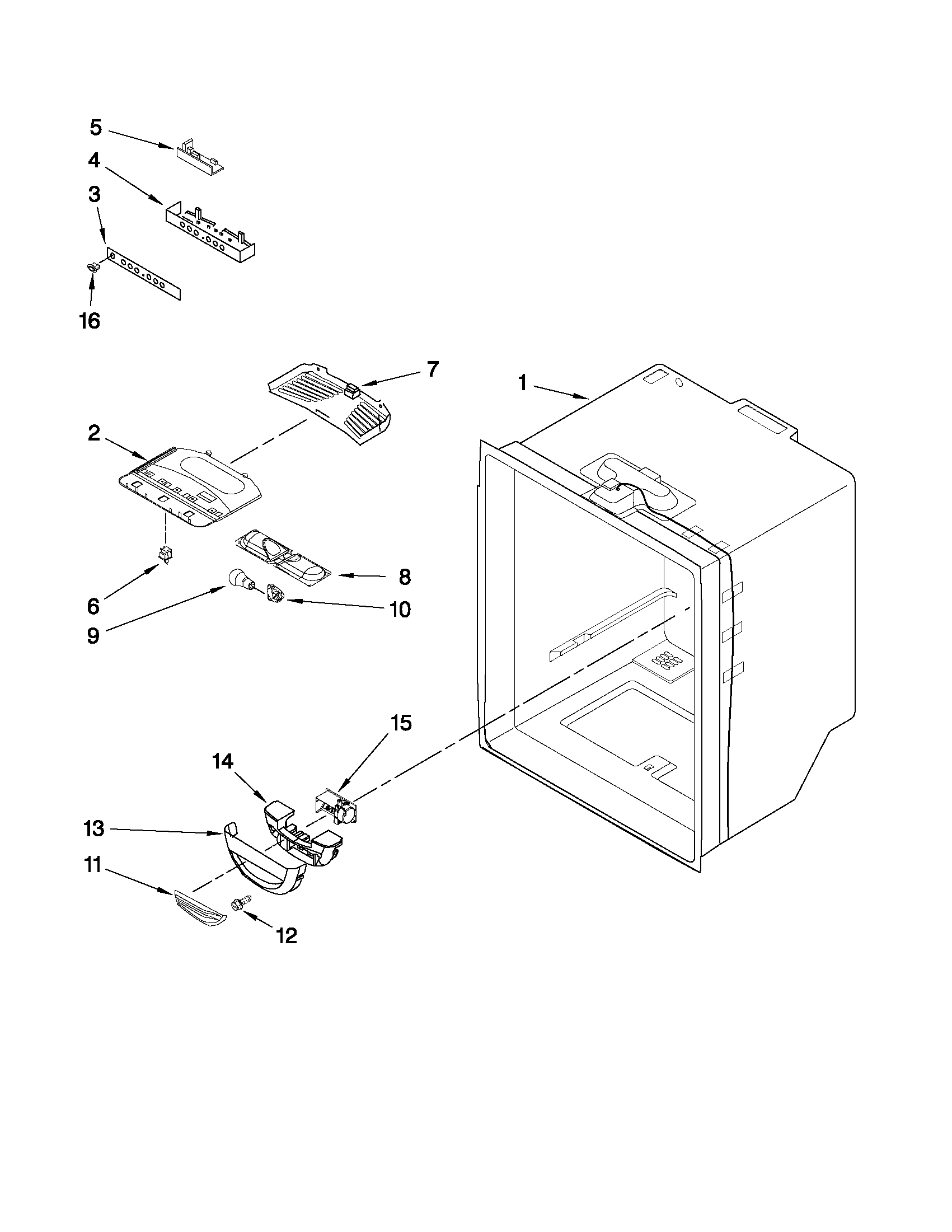 REFRIGERATOR LINER PARTS