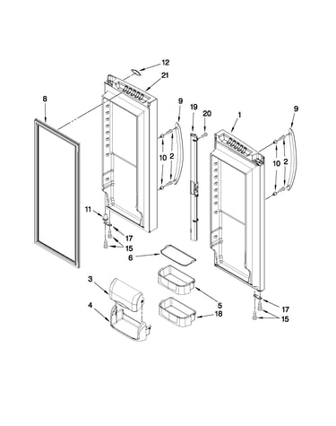 Refrigerator door parts
