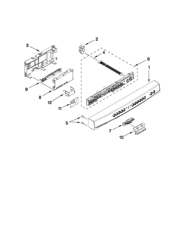 Control panel and latch parts