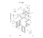 Kenmore 11021182012 top and cabinet parts diagram