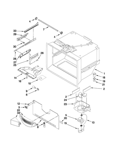 Freezer liner parts