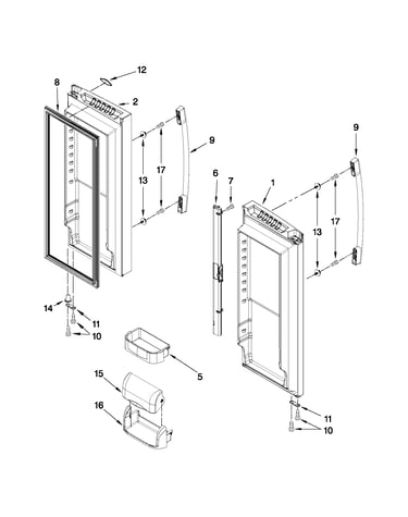 Refrigerator door parts