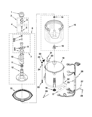 Basket and tub parts