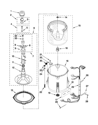 Basket and tub parts