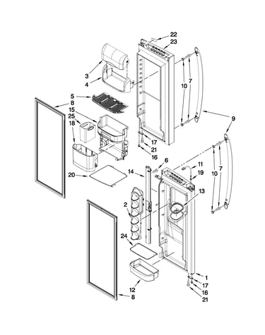 Refrigerator door parts