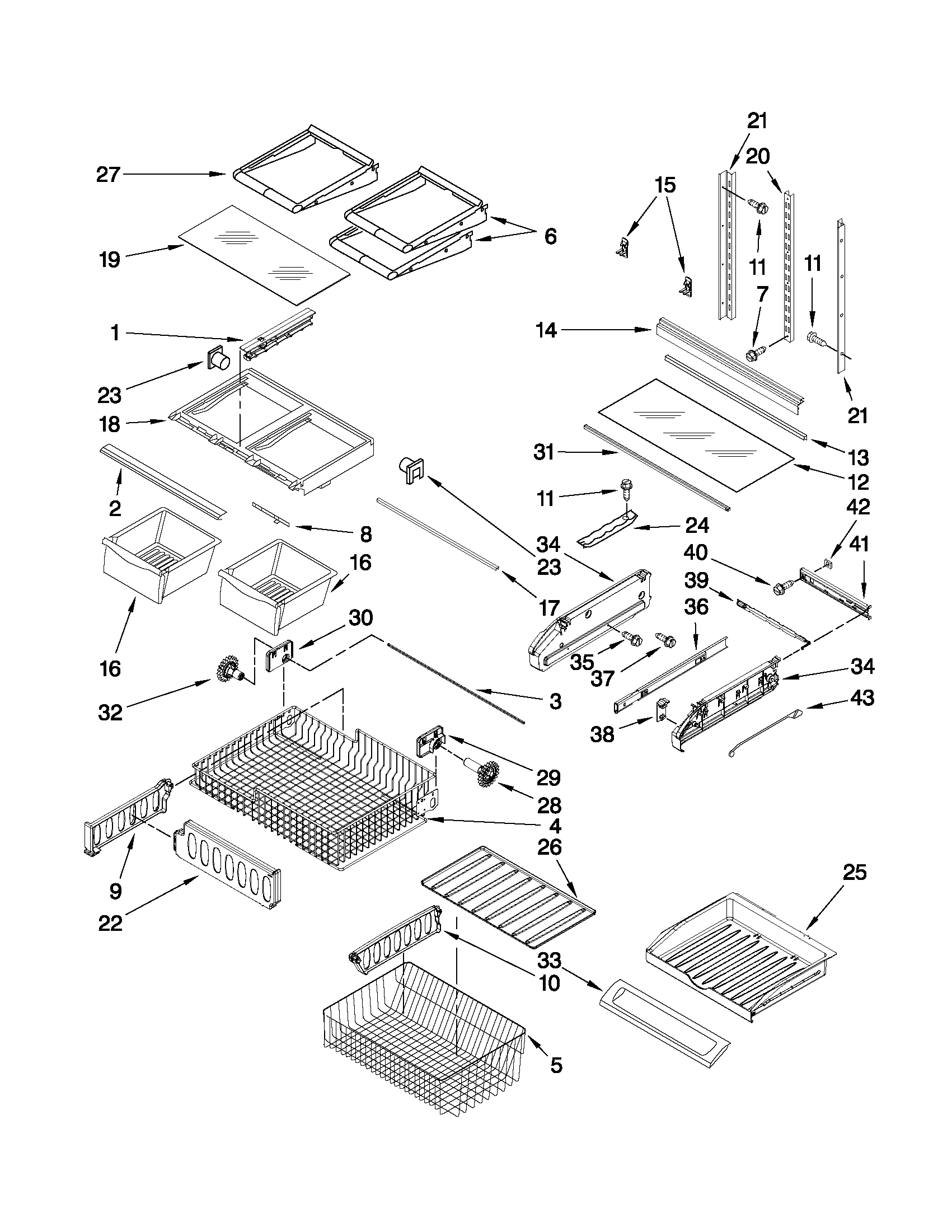 Shelf parts