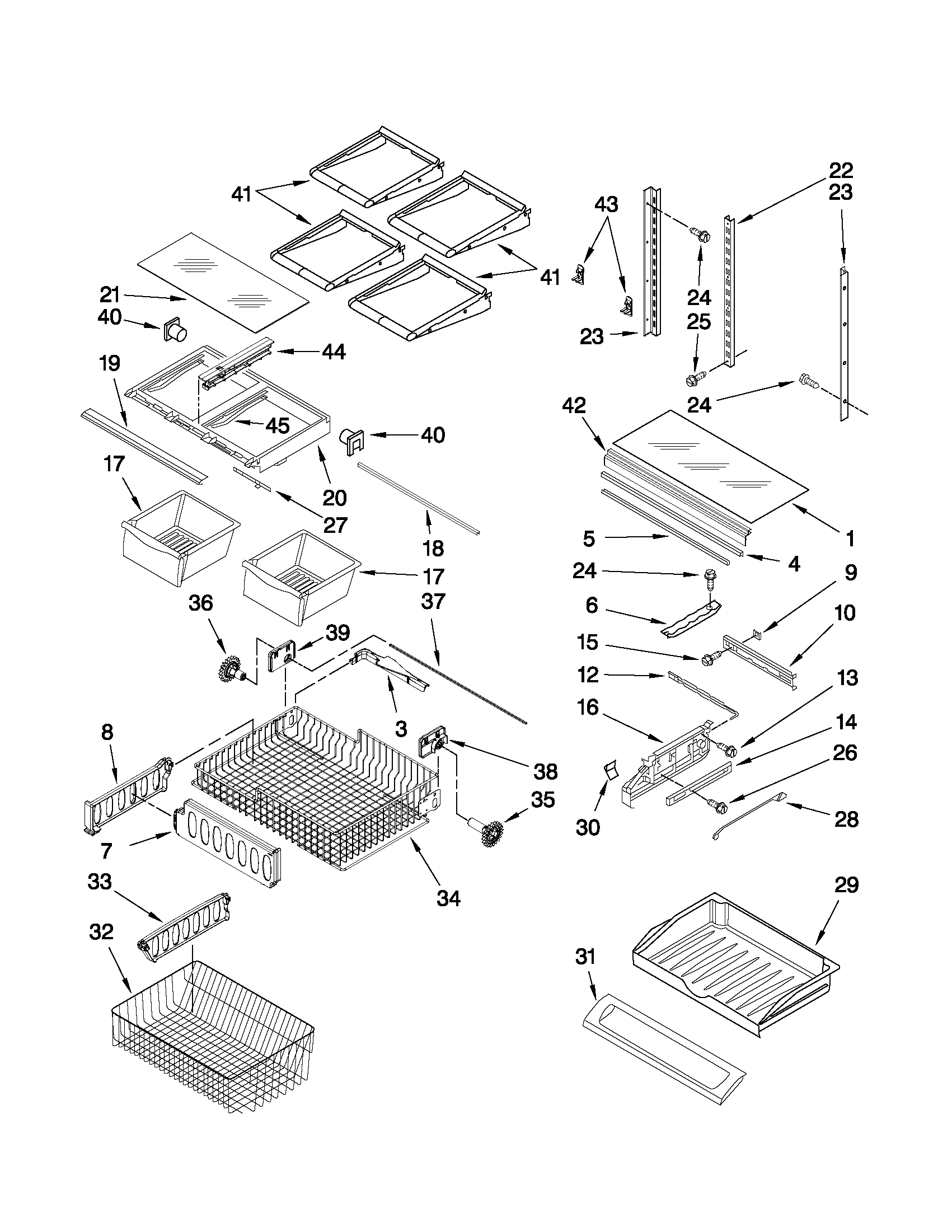 Shelf parts