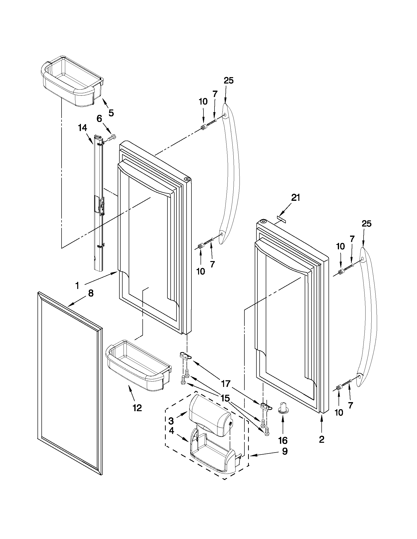 REFRIGERATOR DOOR PARTS