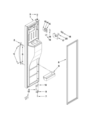 Freezer door parts