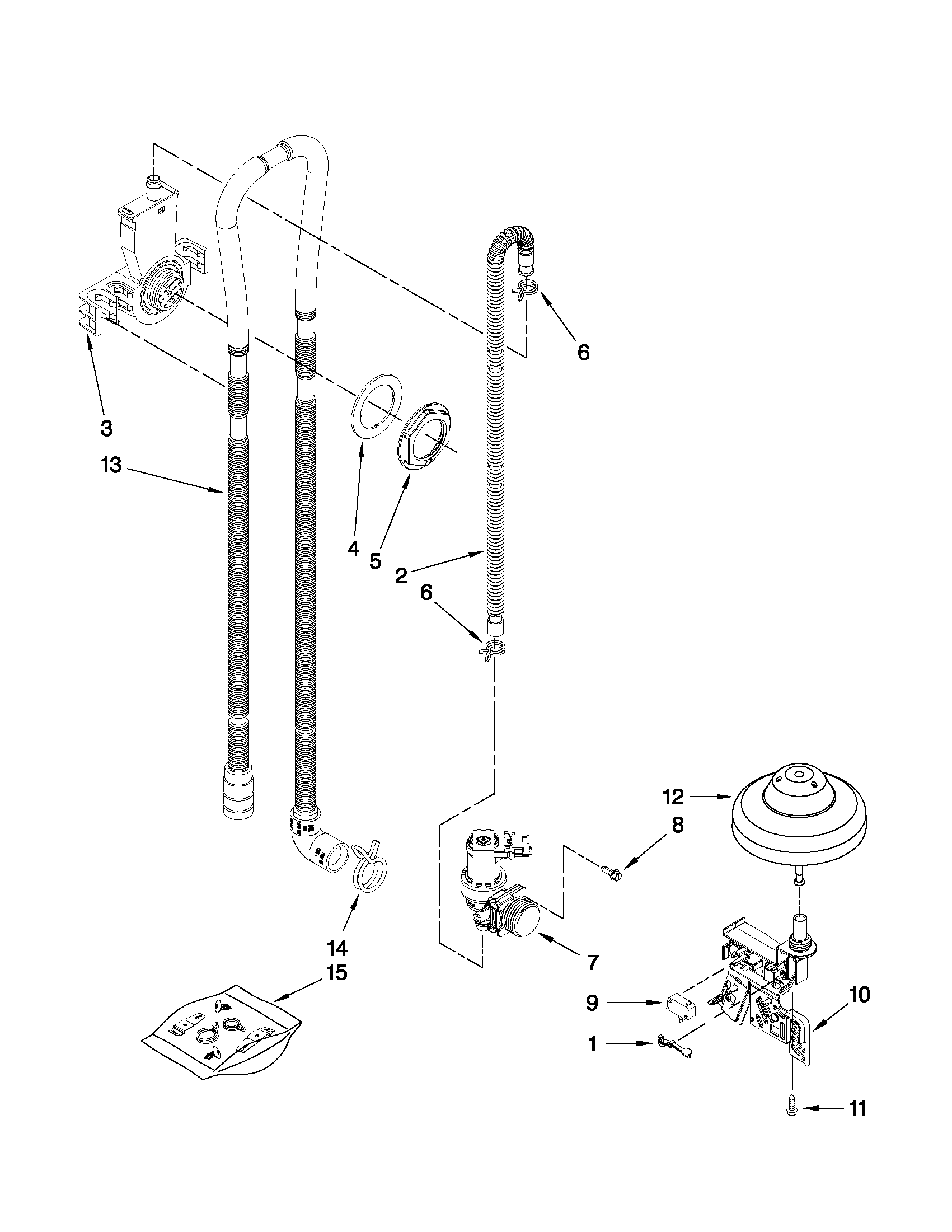 Fill, drain and overfill parts