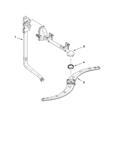 Upper wash and rinse parts