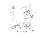 Kenmore Pro 66513173K704 pump, washarm and motor parts diagram