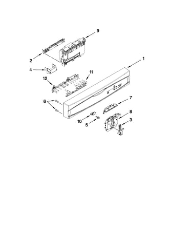 Control panel and latch parts