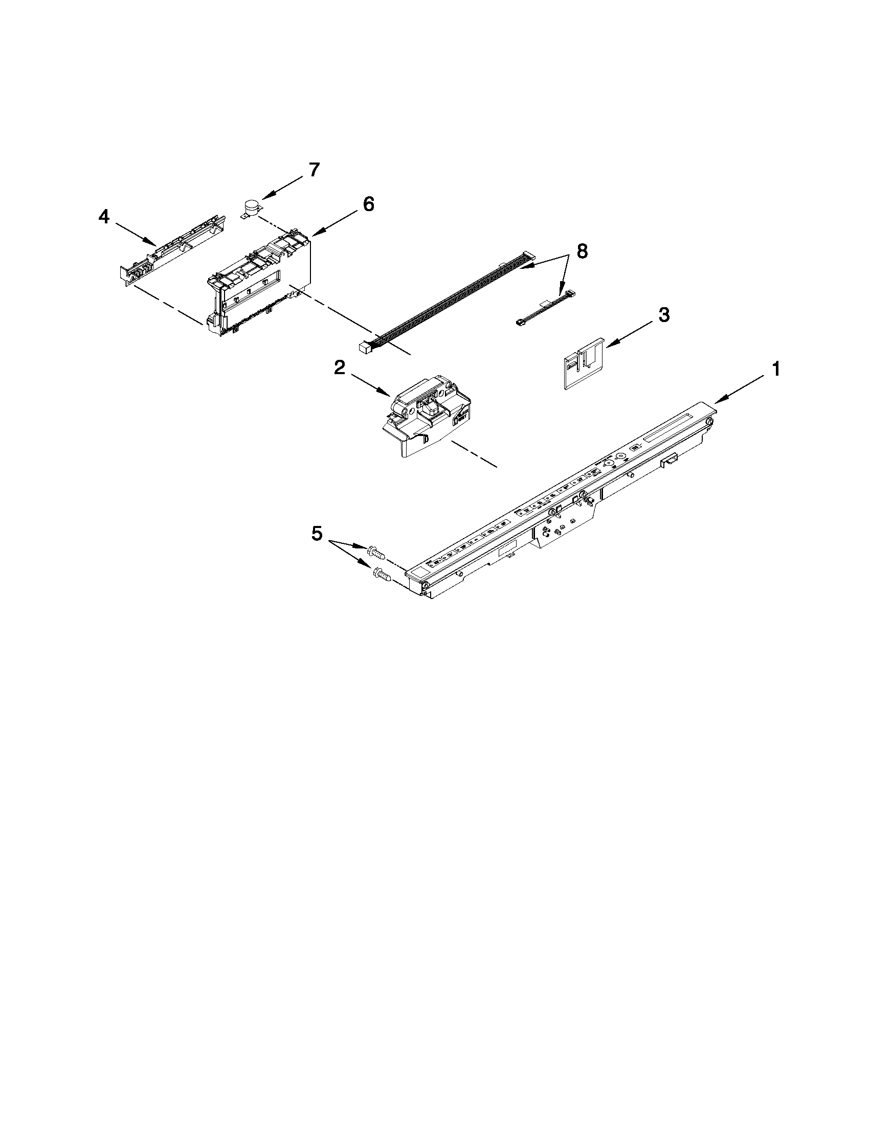 CONTROL PANEL AND LATCH PARTS
