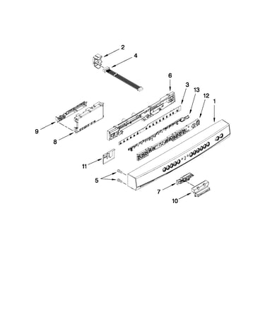 Control panel and latch parts