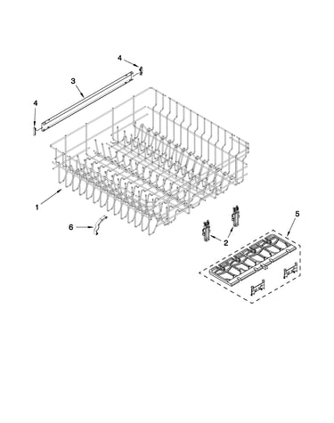 Upper rack and track parts