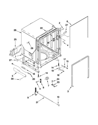 Tub and frame parts