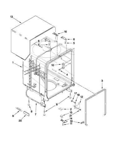 Tub and frame parts