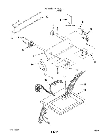 Top and console parts