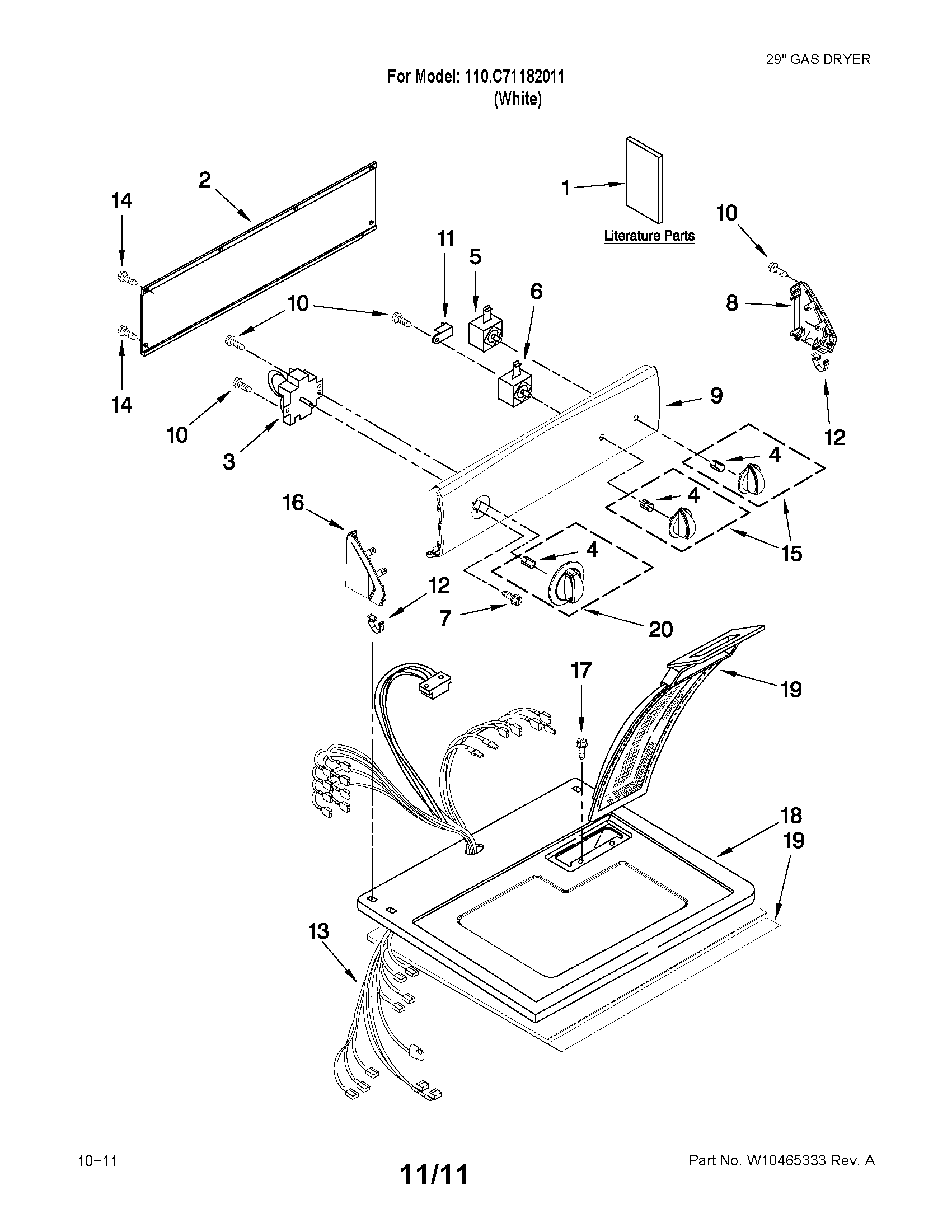 Top and console parts