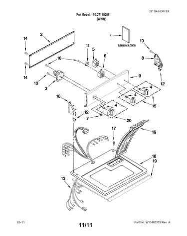 Top and console parts