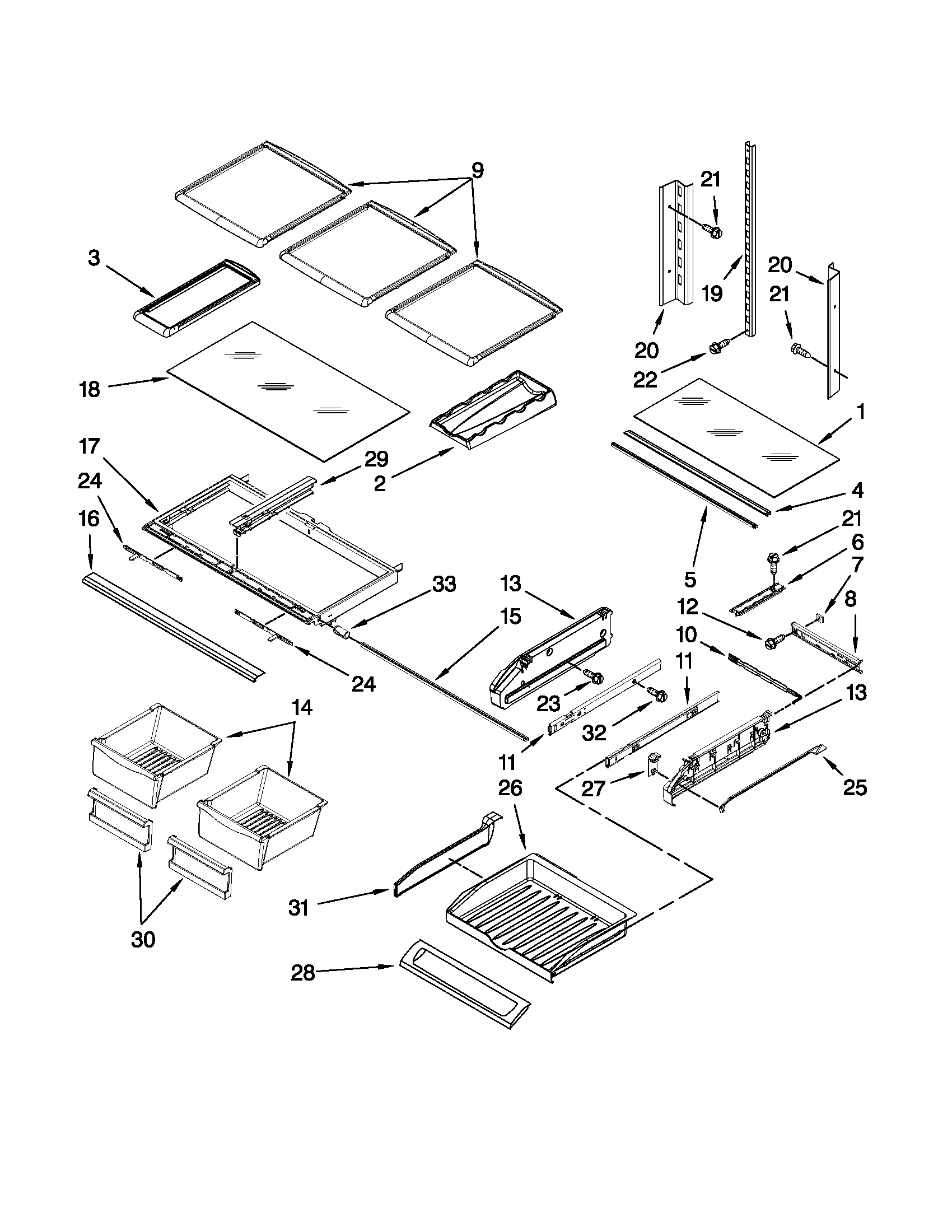 Shelf parts