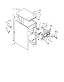 Cabinet and control parts