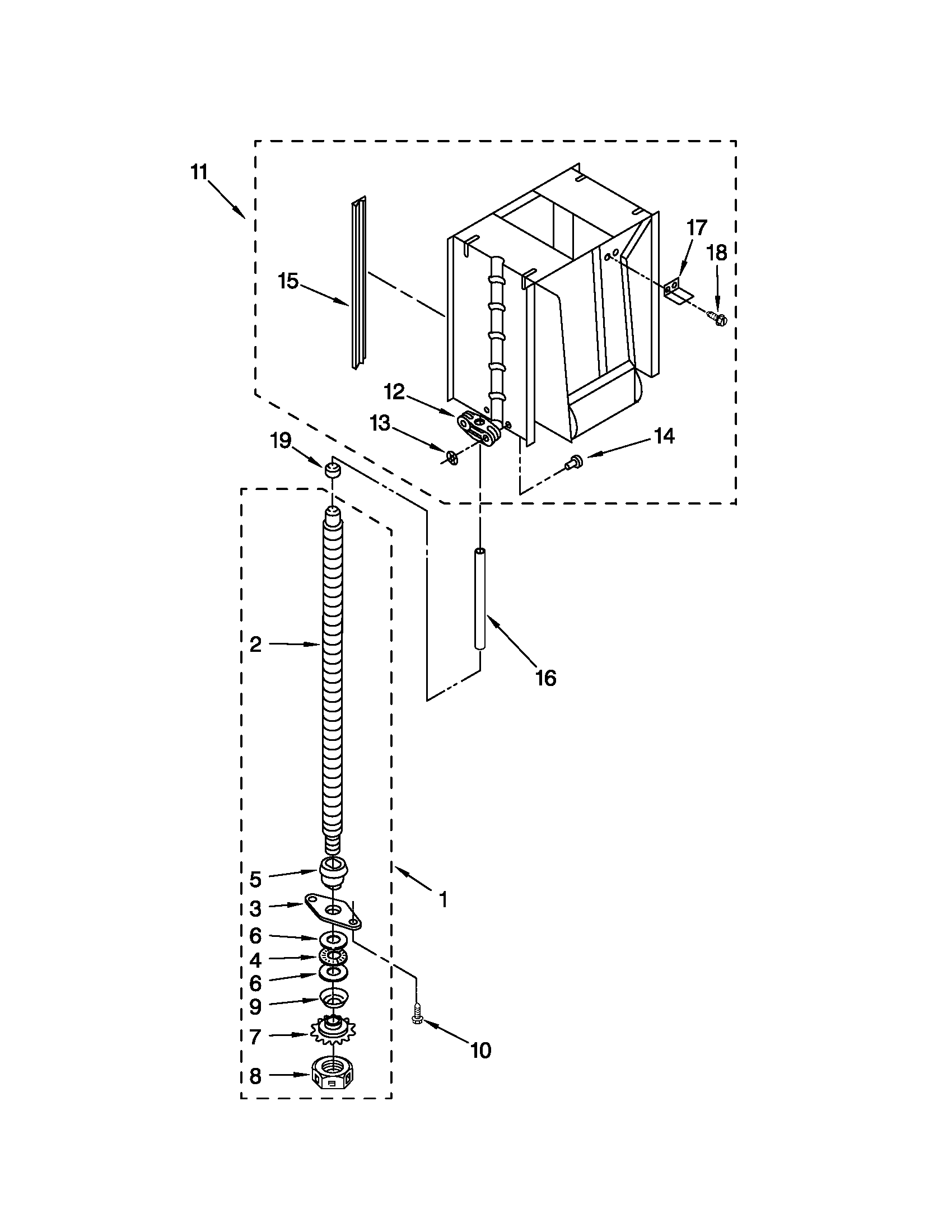 Powerscrew and ram parts