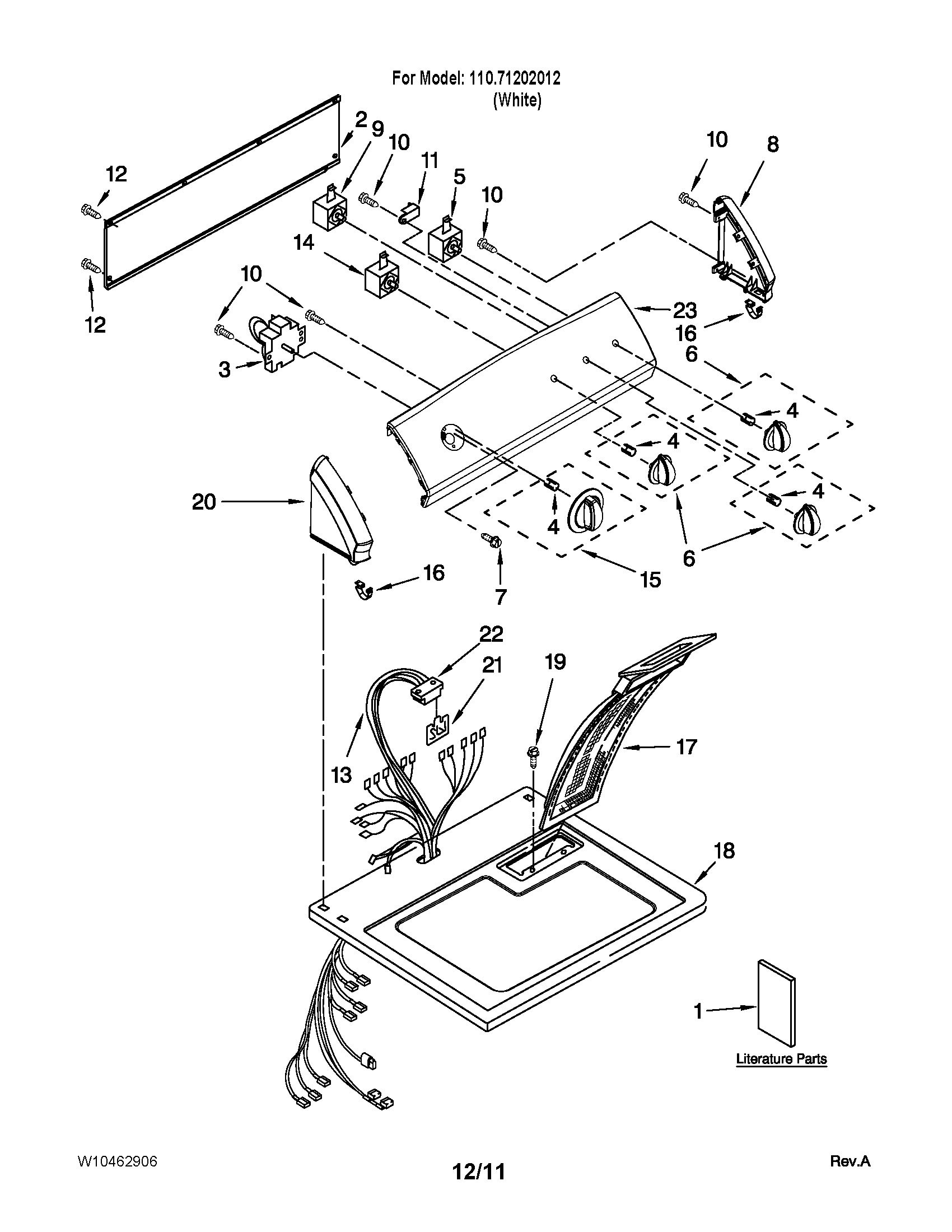 Top and console parts