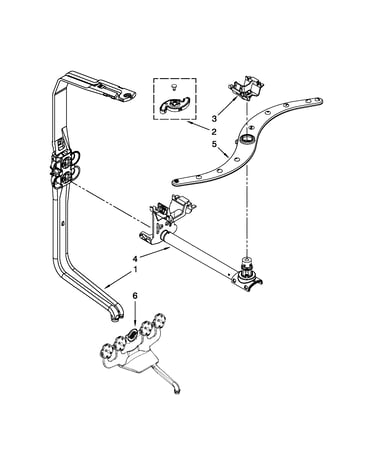 Upper wash and rinse parts