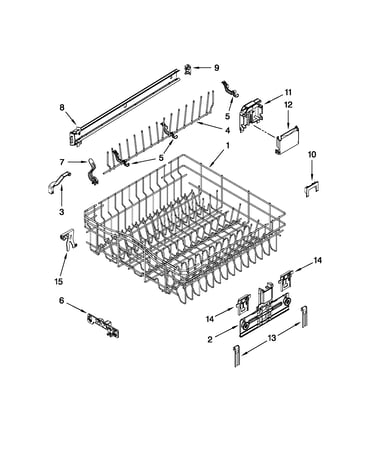 Upper rack and track parts
