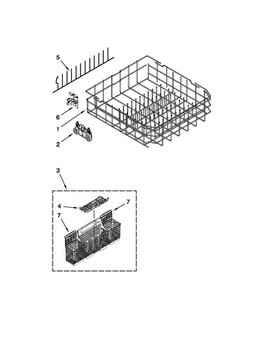 Lower rack parts