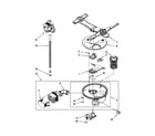 Kenmore Elite 66513922K015 pump, washarm and motor parts diagram