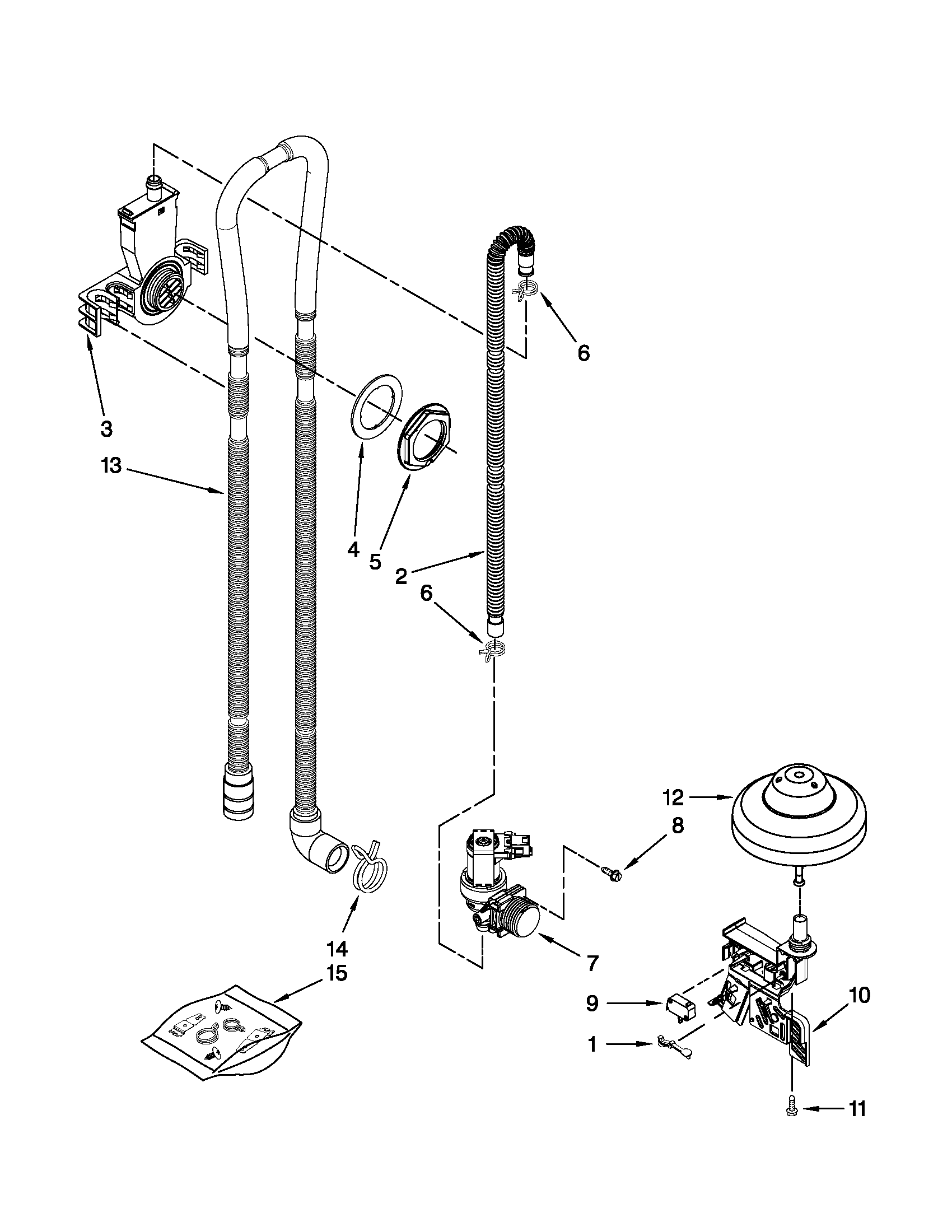 Fill, drain and overfill parts