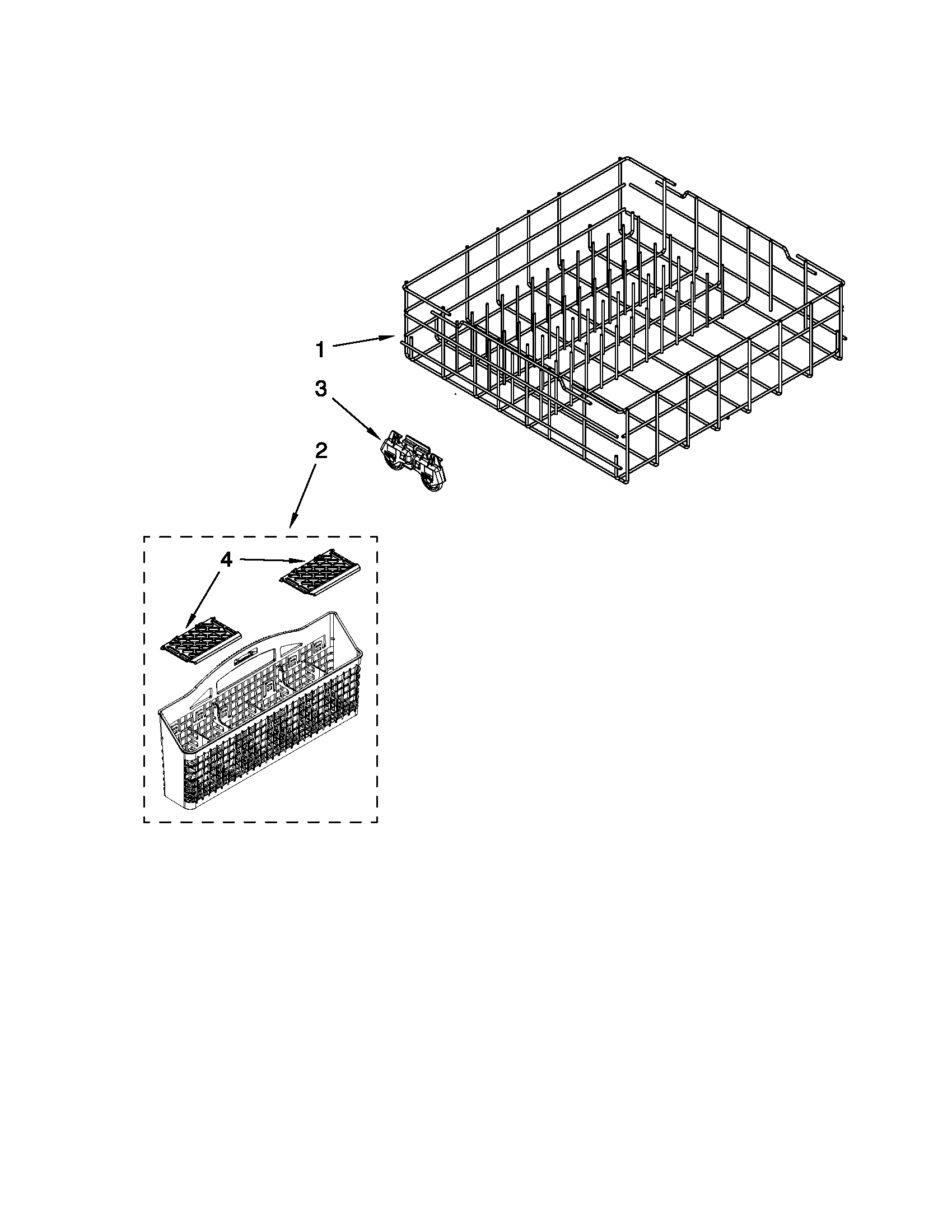Lower rack parts