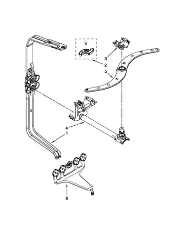 Upper wash and rinse parts