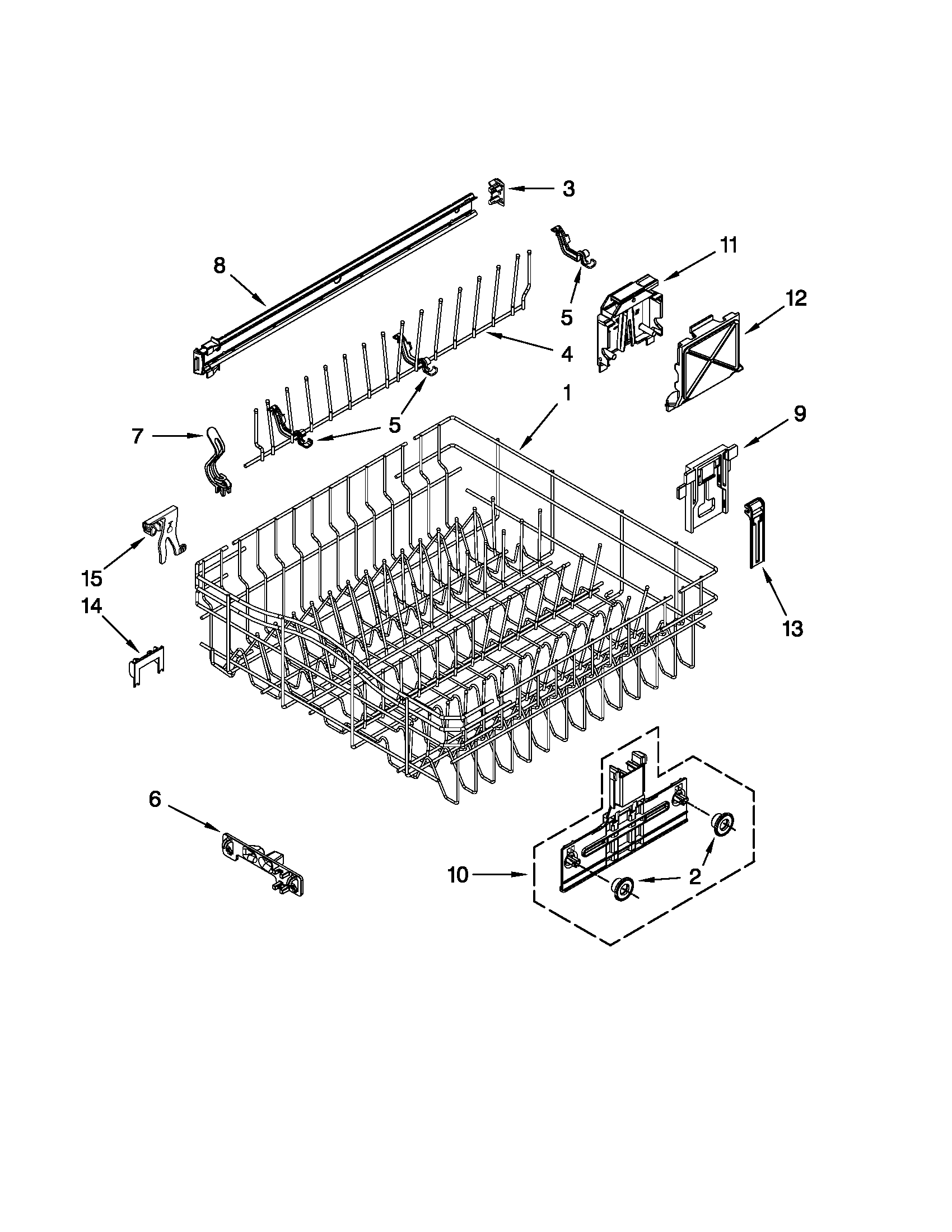 UPPER RACK AND TRACK PARTS