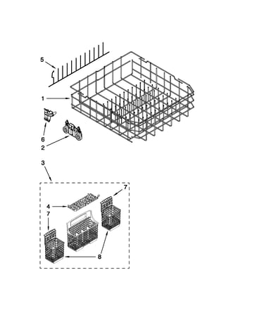 Lower rack parts