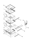 Refrigerator shelf parts