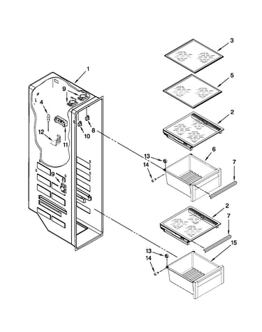 Freezer liner parts