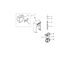 Kenmore Elite 10651183112 motor and ice container parts diagram