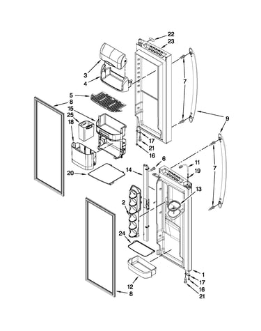 Refrigerator door parts