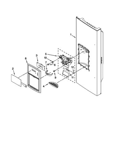 Dispenser front parts