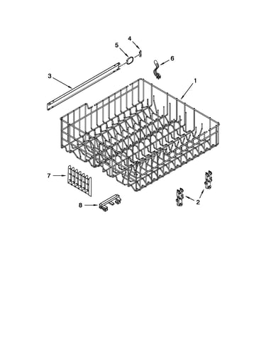 Upper rack and track parts