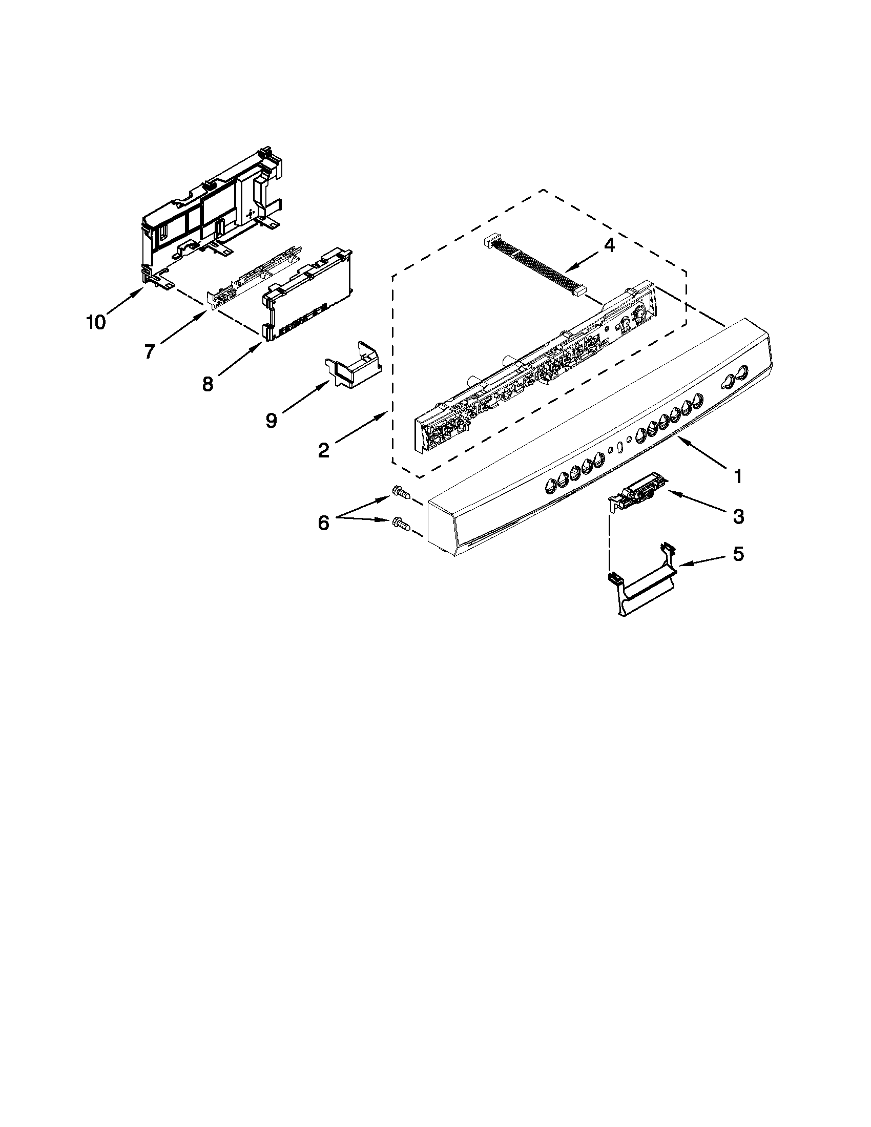 CONTROL PANEL AND LATCH PARTS