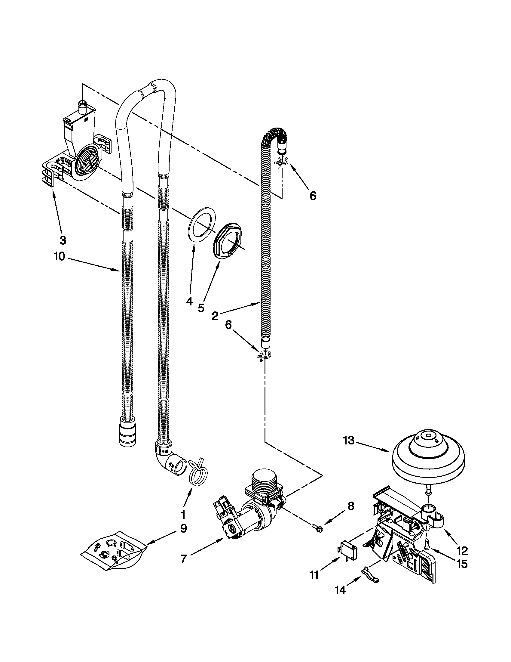 Fill, drain, and overfill parts