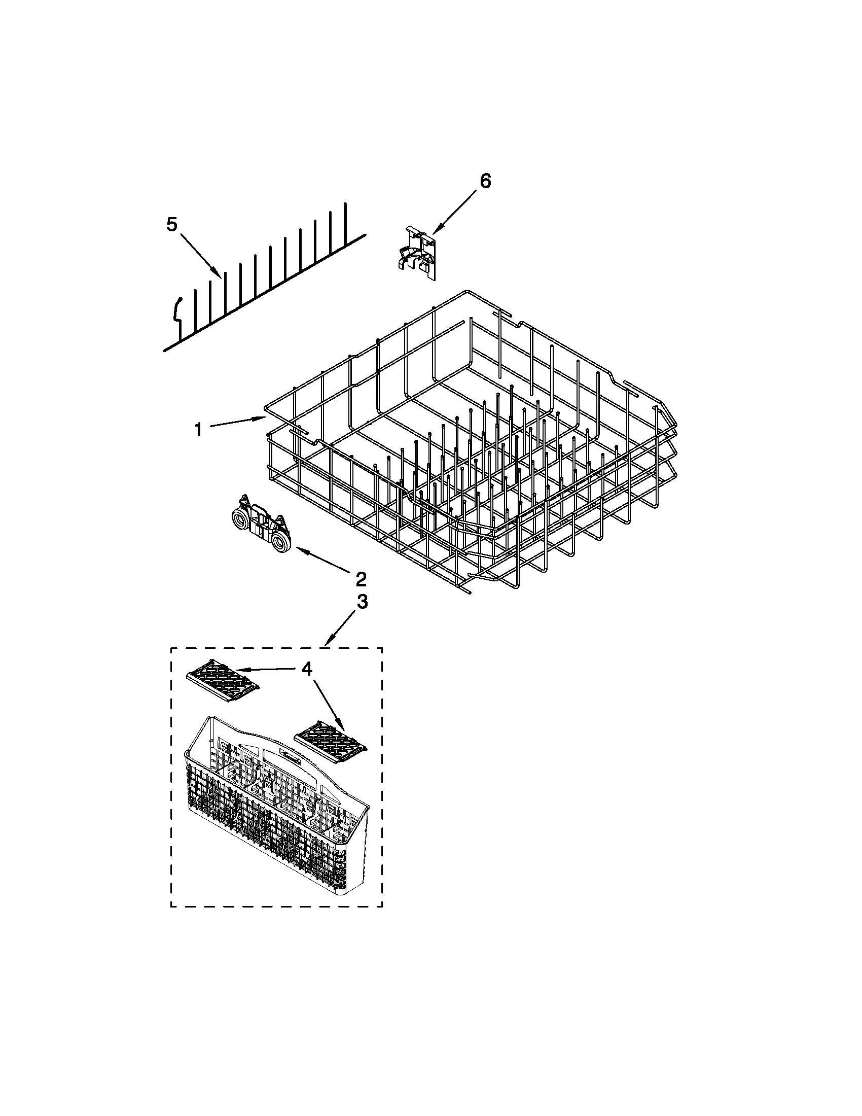 Lower rack parts