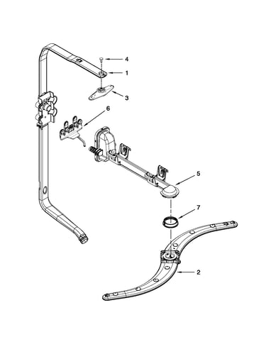 Upper wash and rinse parts