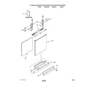 Kenmore 66513744K604 door and panel parts diagram